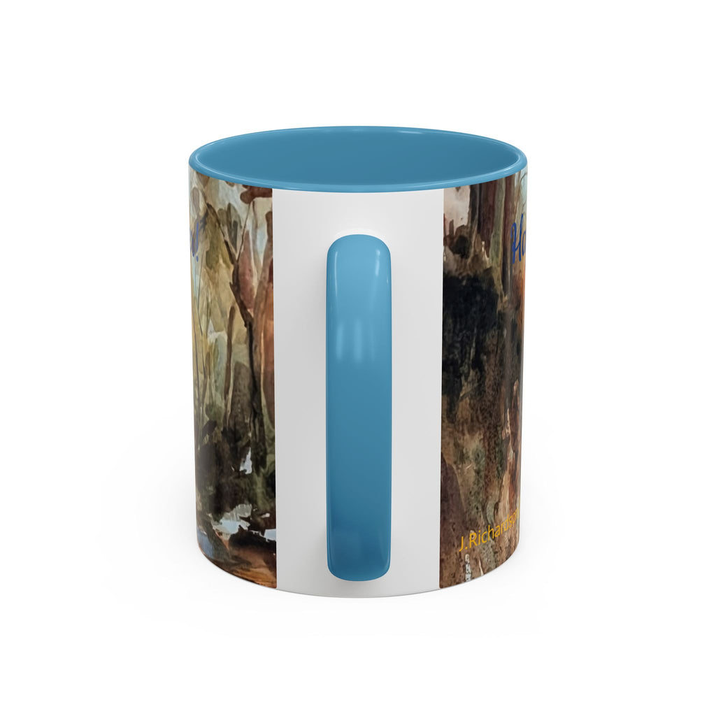 Autumn Woodland Coffee Mug — Painterly Fall Forest Trail Accent Mug