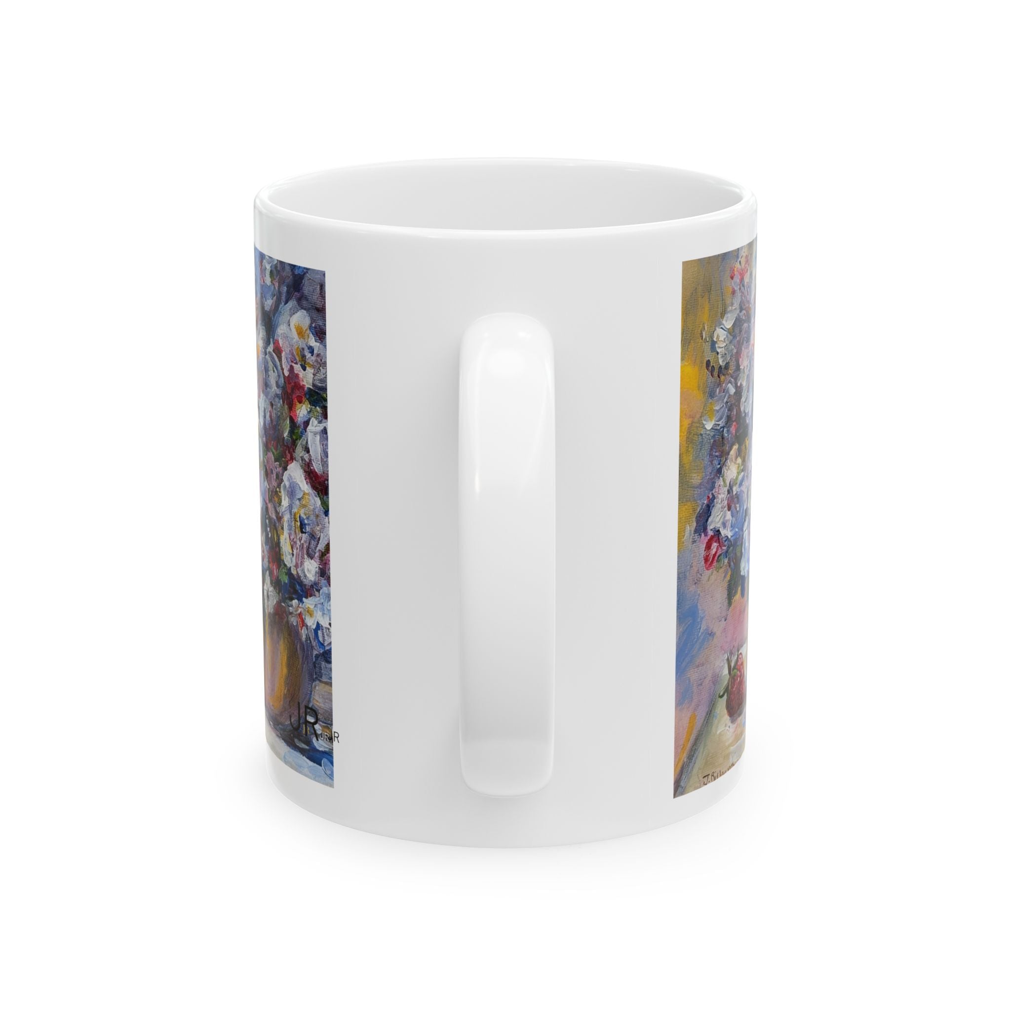 Floral Still Life Ceramic Mug – Impressionist Bouquet Coffee Cup (11oz & 15oz)