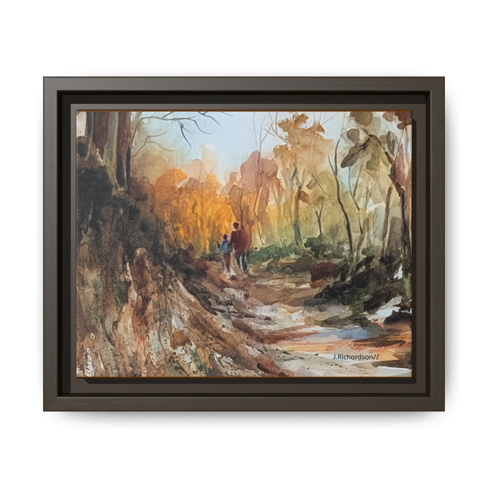"Into the woods" by JR Framed Matte Canvas,   Multi-color frames)