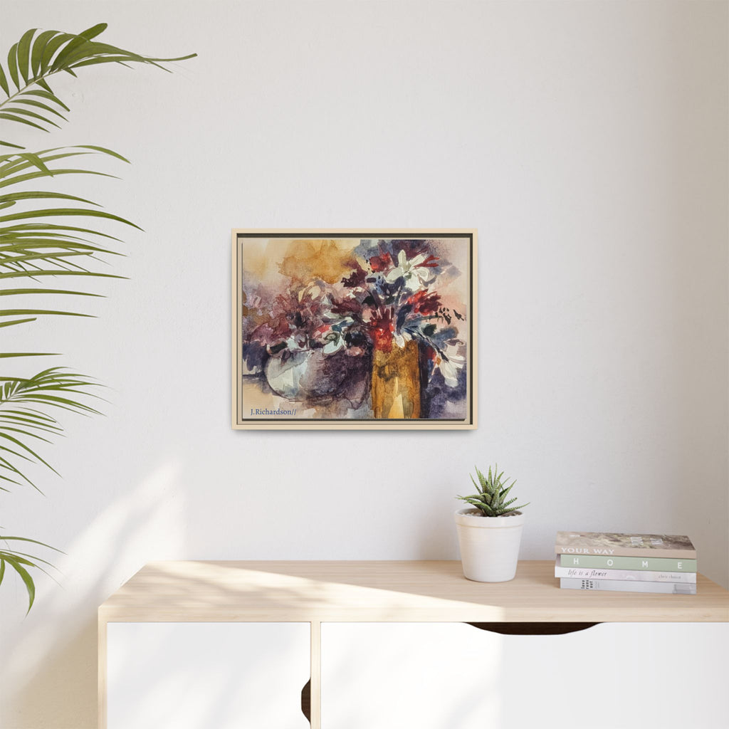 Floral still life Framed Matte Canvas Wall Art