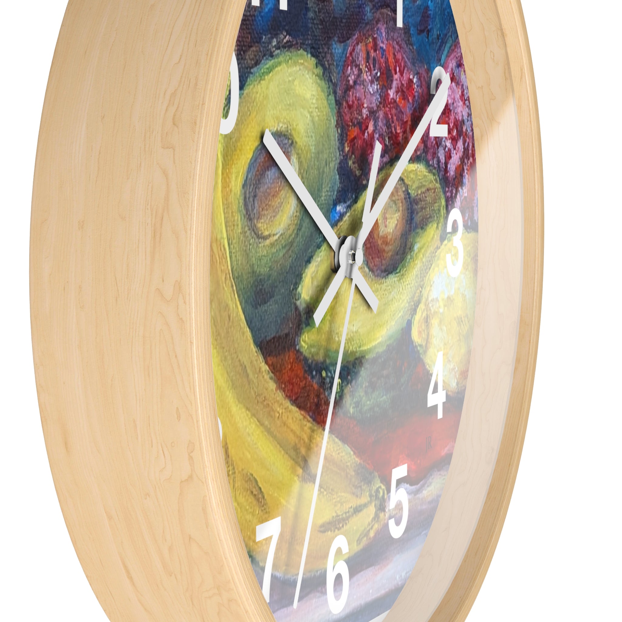 Fruit Still Life Wall Clock — Colorful Fruit Art Home Decor