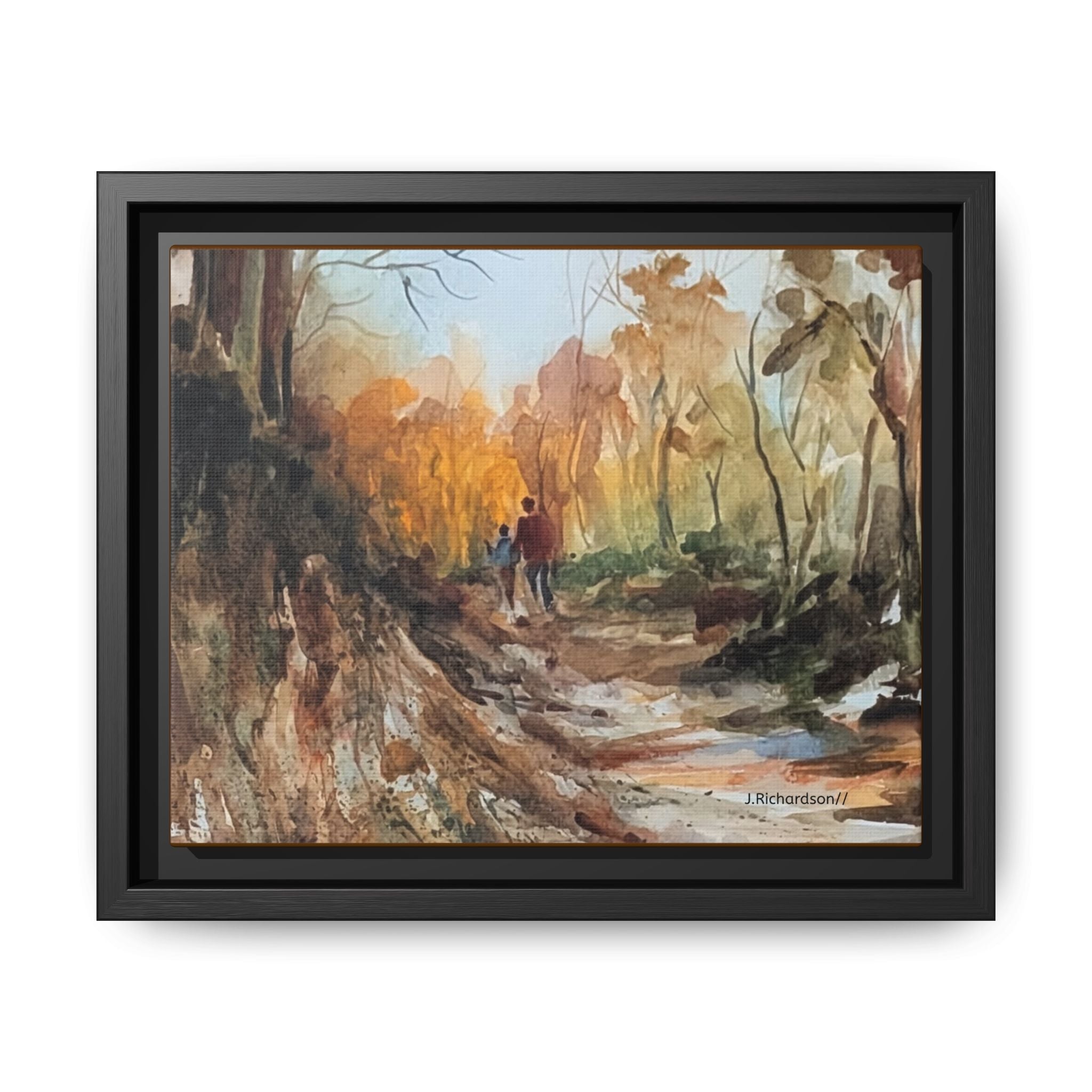 "Into the woods" by JR Framed Matte Canvas,   Multi-color frames)