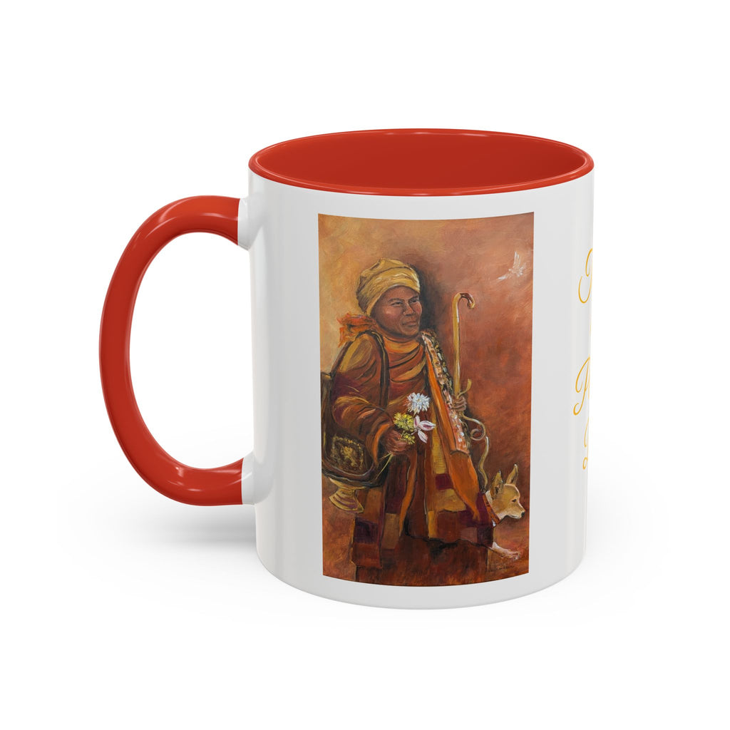 Peaceful Monk Accent Coffee Mug — Inspiration Art (11/15oz)