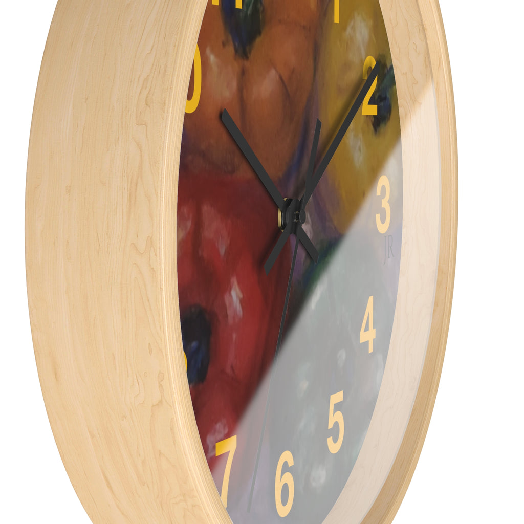 Colorful Pepper Wall Clock —  Kitchen Decor