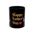 Father’s Day Coffee Mug – "Happy Father's Day" Black Accent Ceramic Mug (11/15oz)