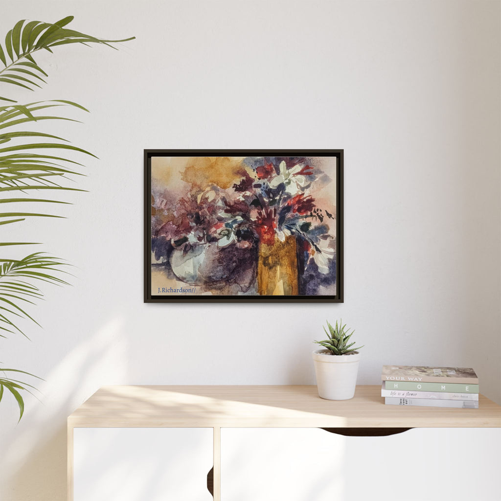 Floral still life Framed Matte Canvas Wall Art