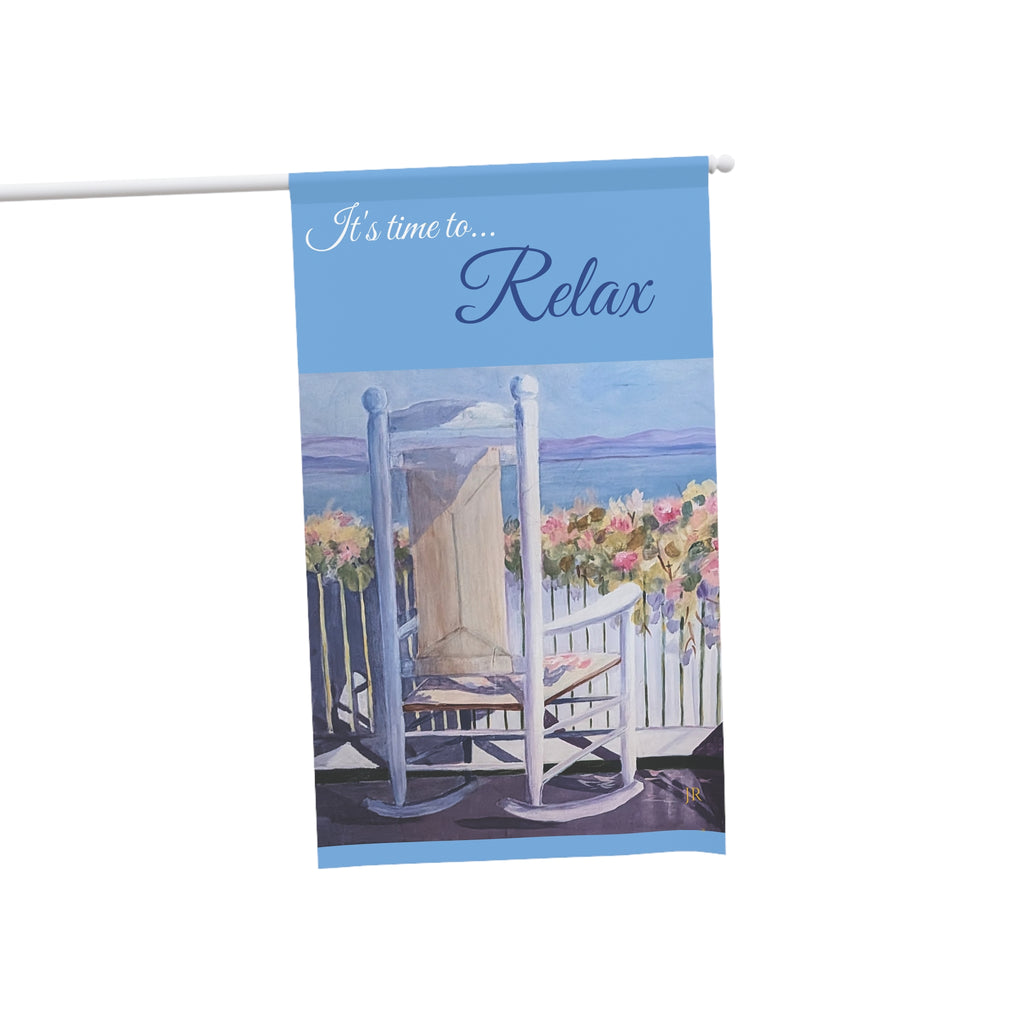 Relax...Rocking Chair  House Banner - Outdoor/Indoor Decorative house Flag/banner