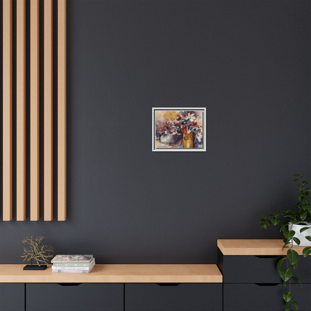 Floral still life Framed Matte Canvas Wall Art