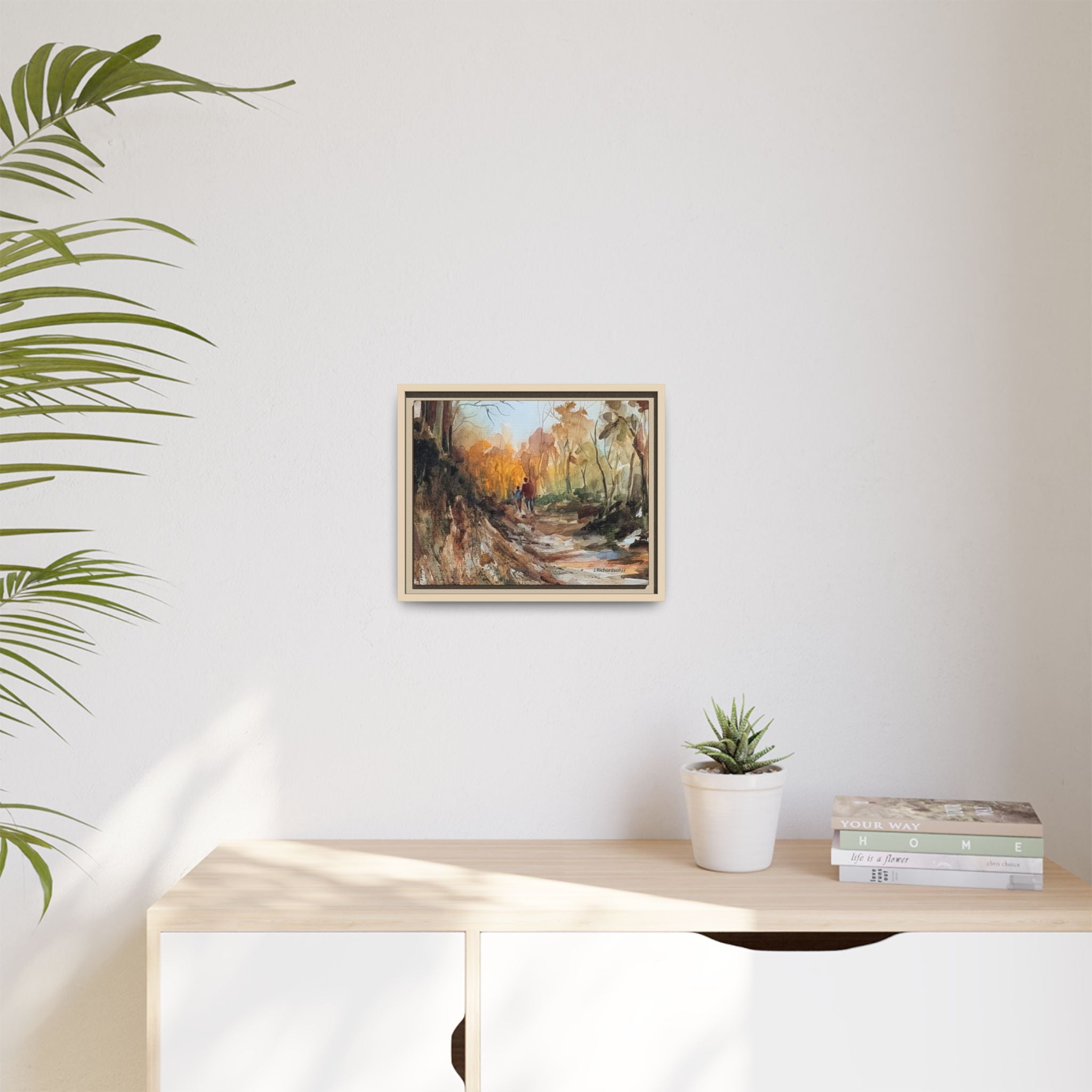 "Into the woods" by JR Framed Matte Canvas,   Multi-color frames)