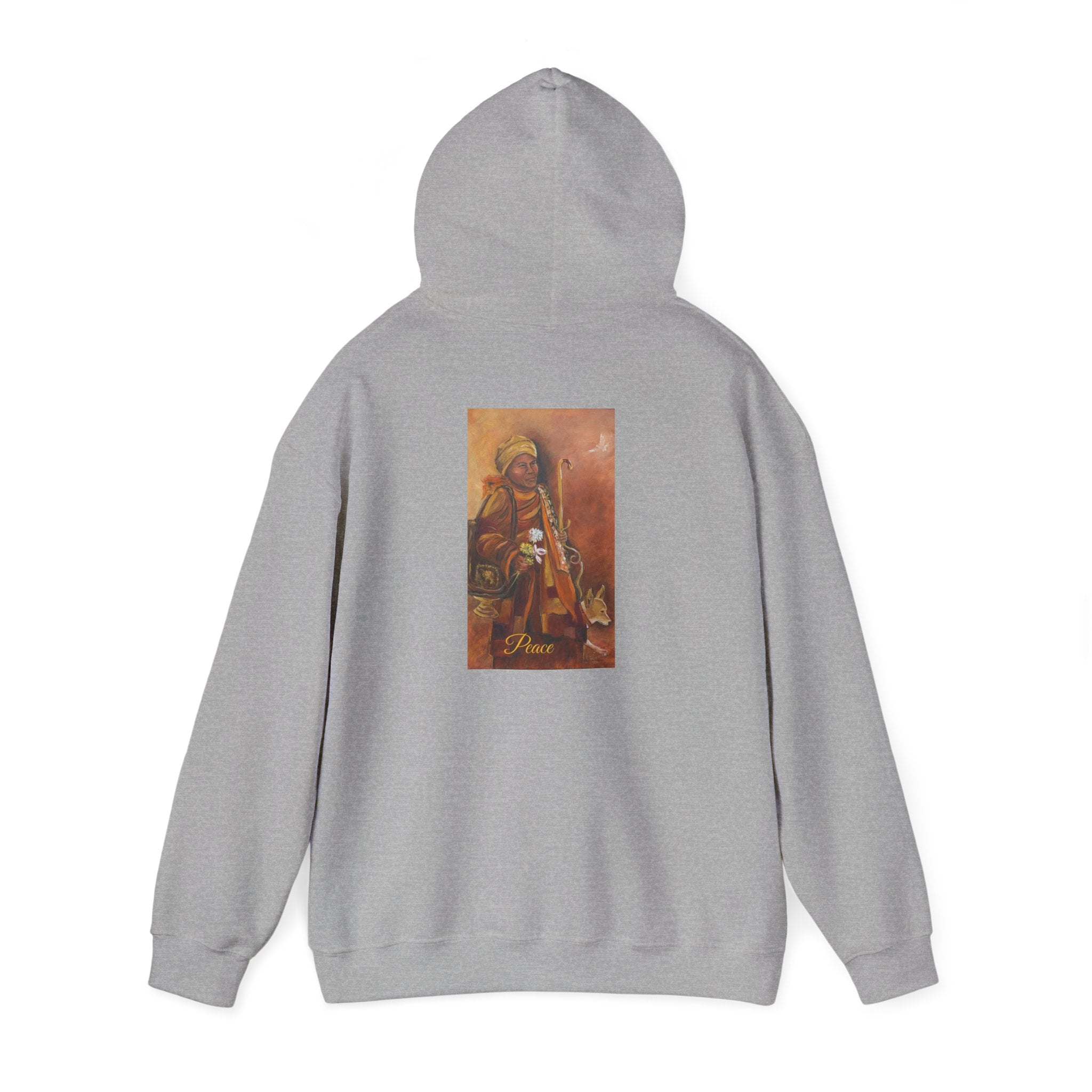 Hoodie — Spiritual Monk Art/ Print Back Graphic