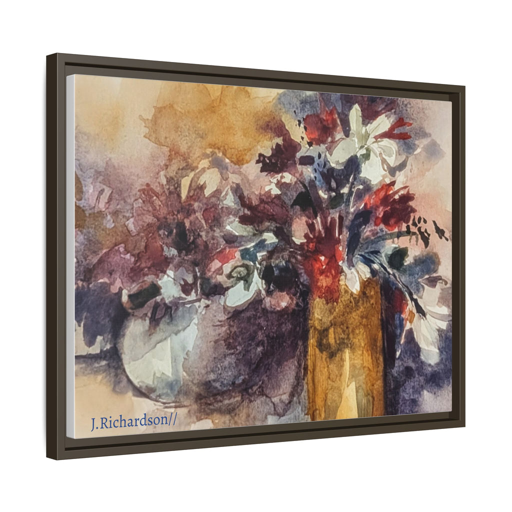 Floral still life Framed Matte Canvas Wall Art
