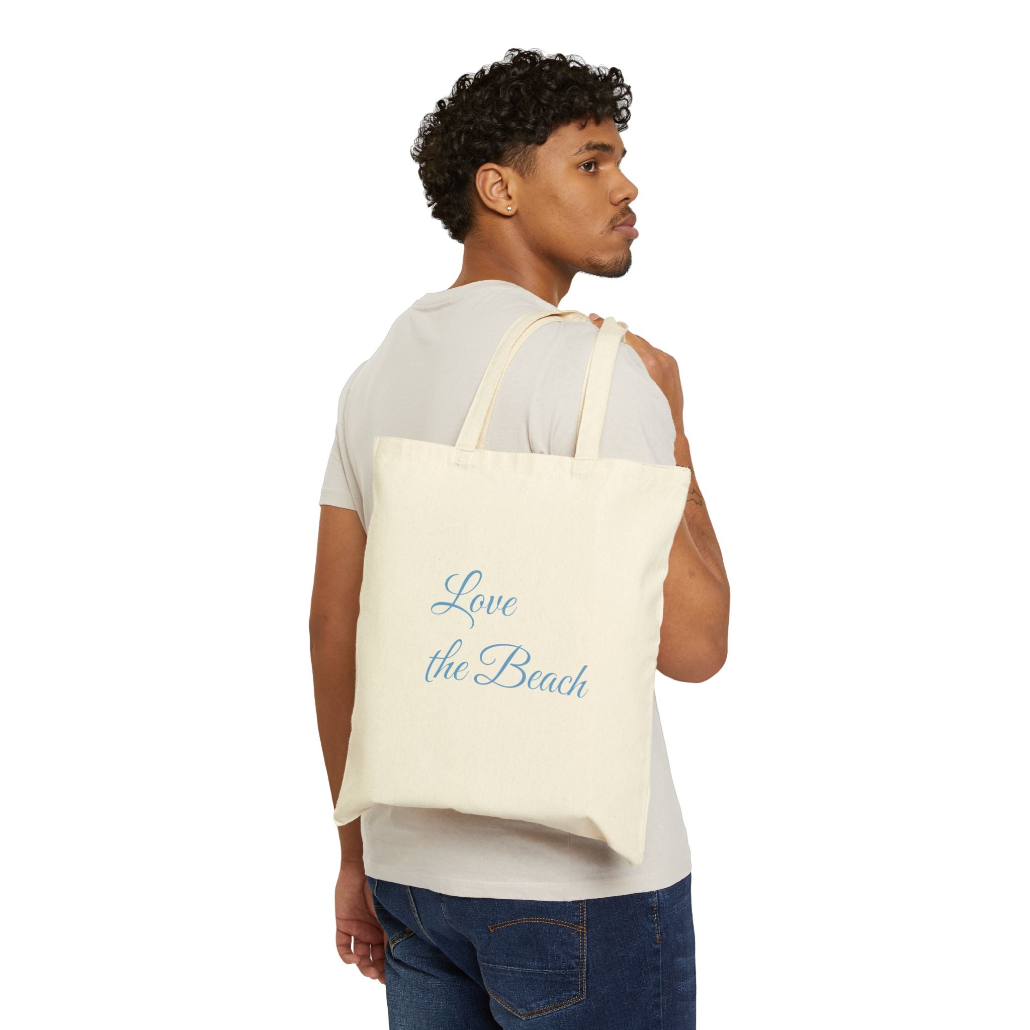 Original beach painting by JR,  printed on a Canvas Tote Bag —