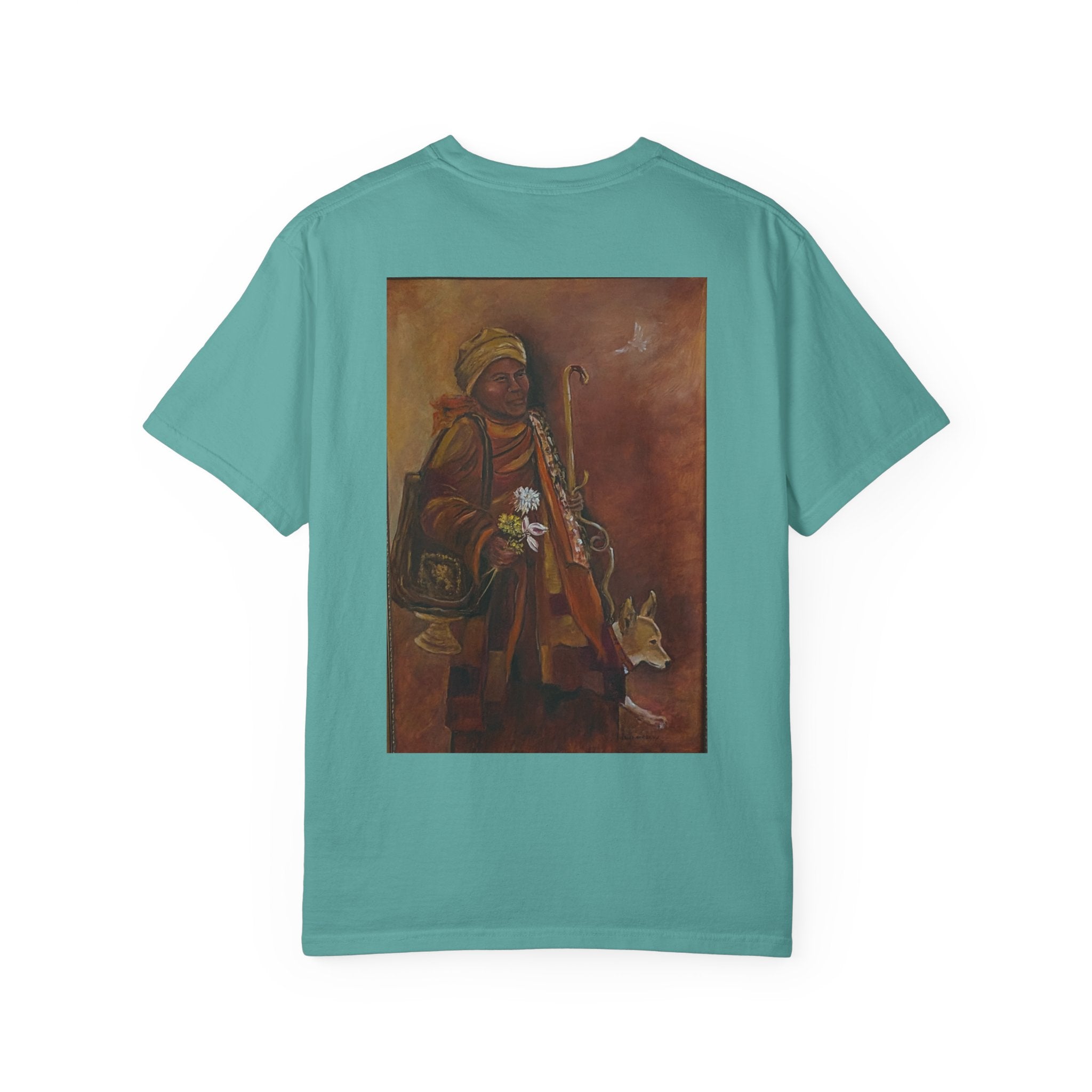 "Walk for Peace," Back design, Unisex Garment-Dyed T-shirt