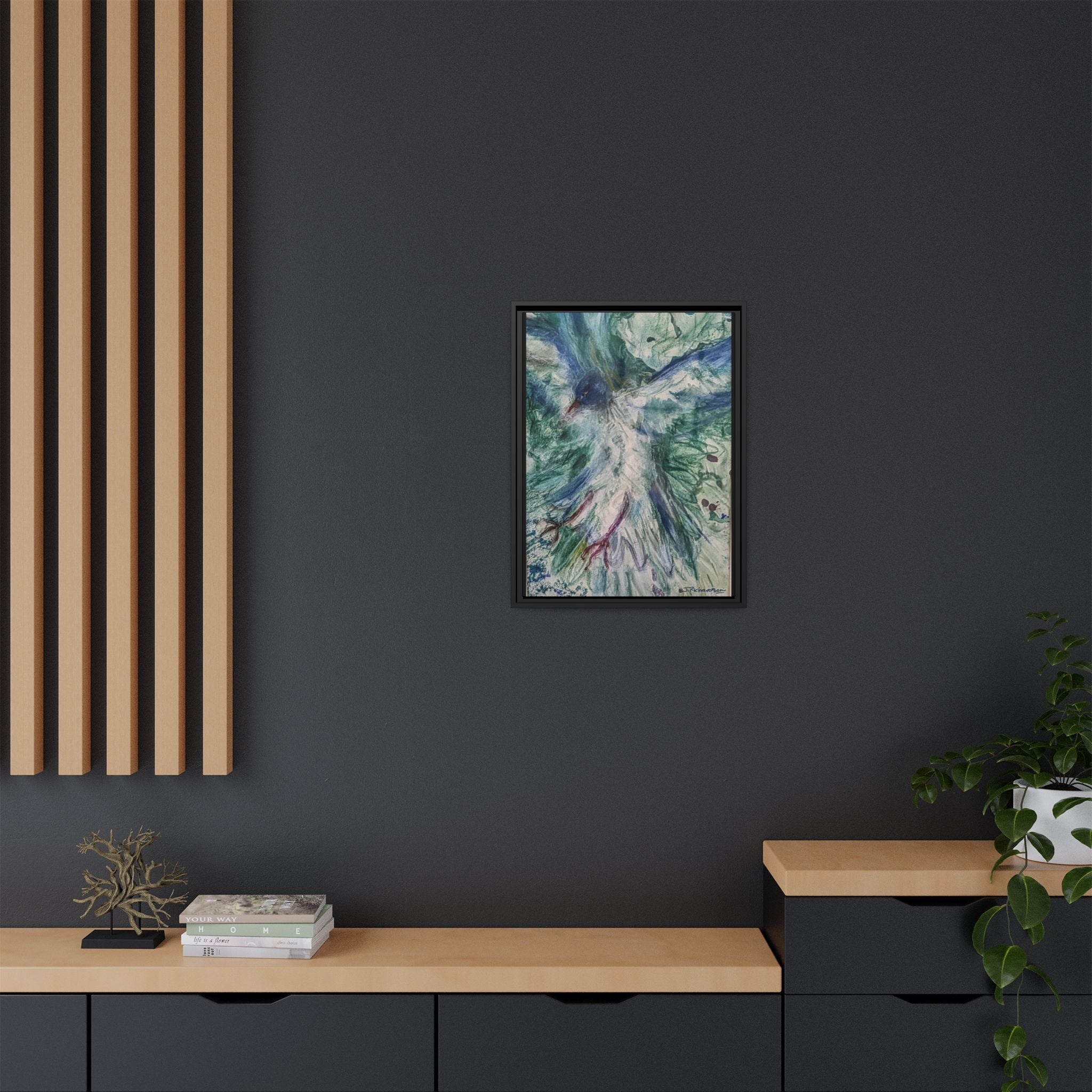Free Bird, Framed Matte Canvas,   Multi-color frames)