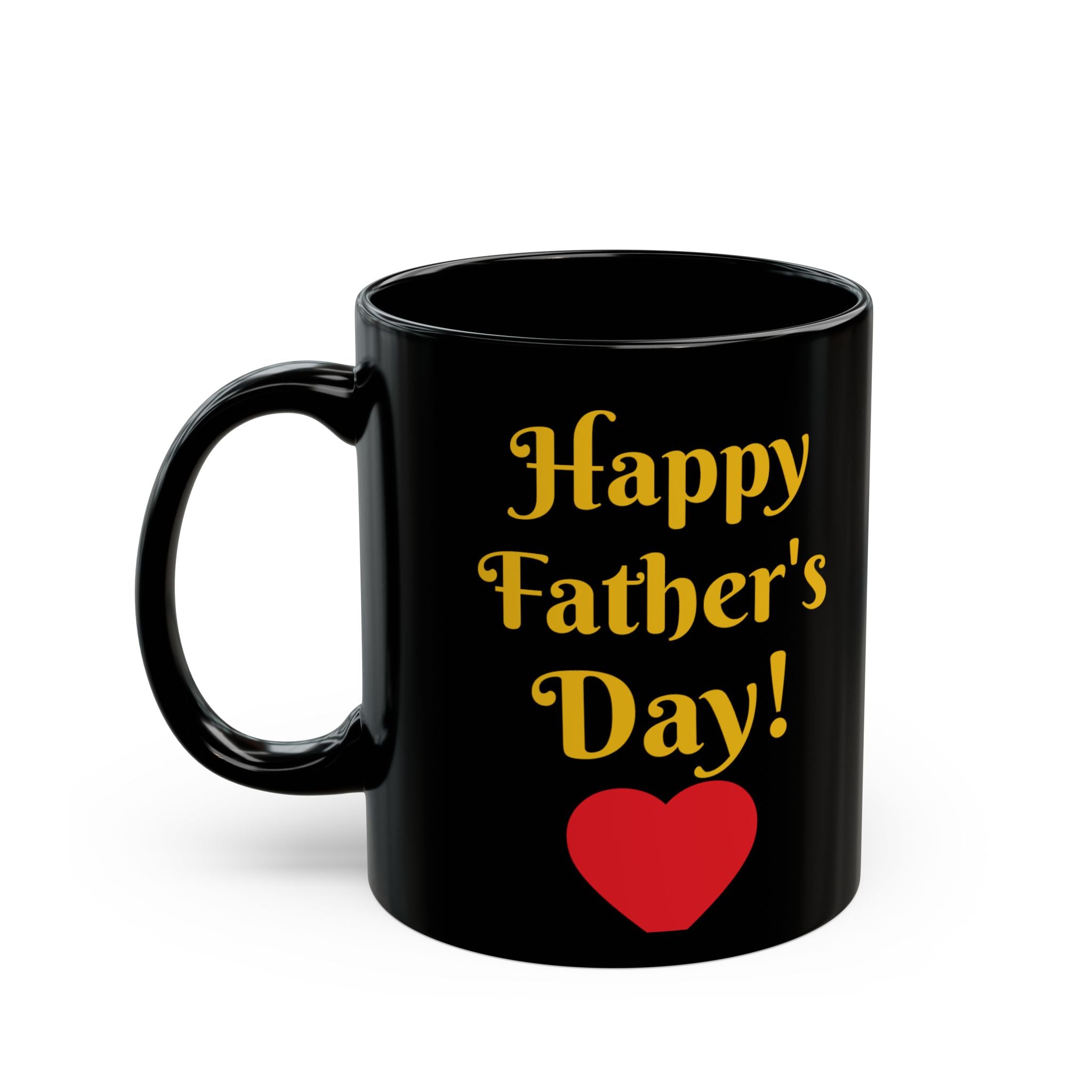 Happy Father's Day Black Mug – 'Dark Character Design (11oz & 15oz)