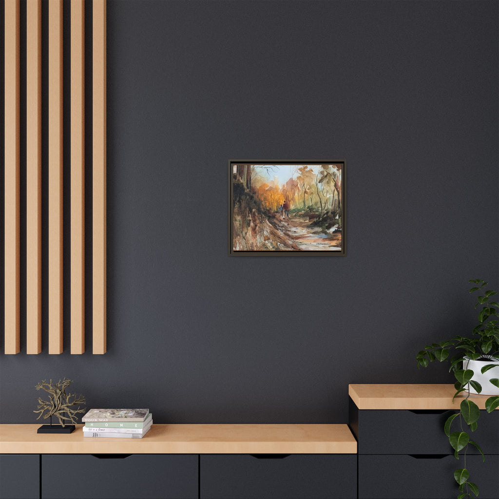 "Into the woods" by JR Framed Matte Canvas,   Multi-color frames)