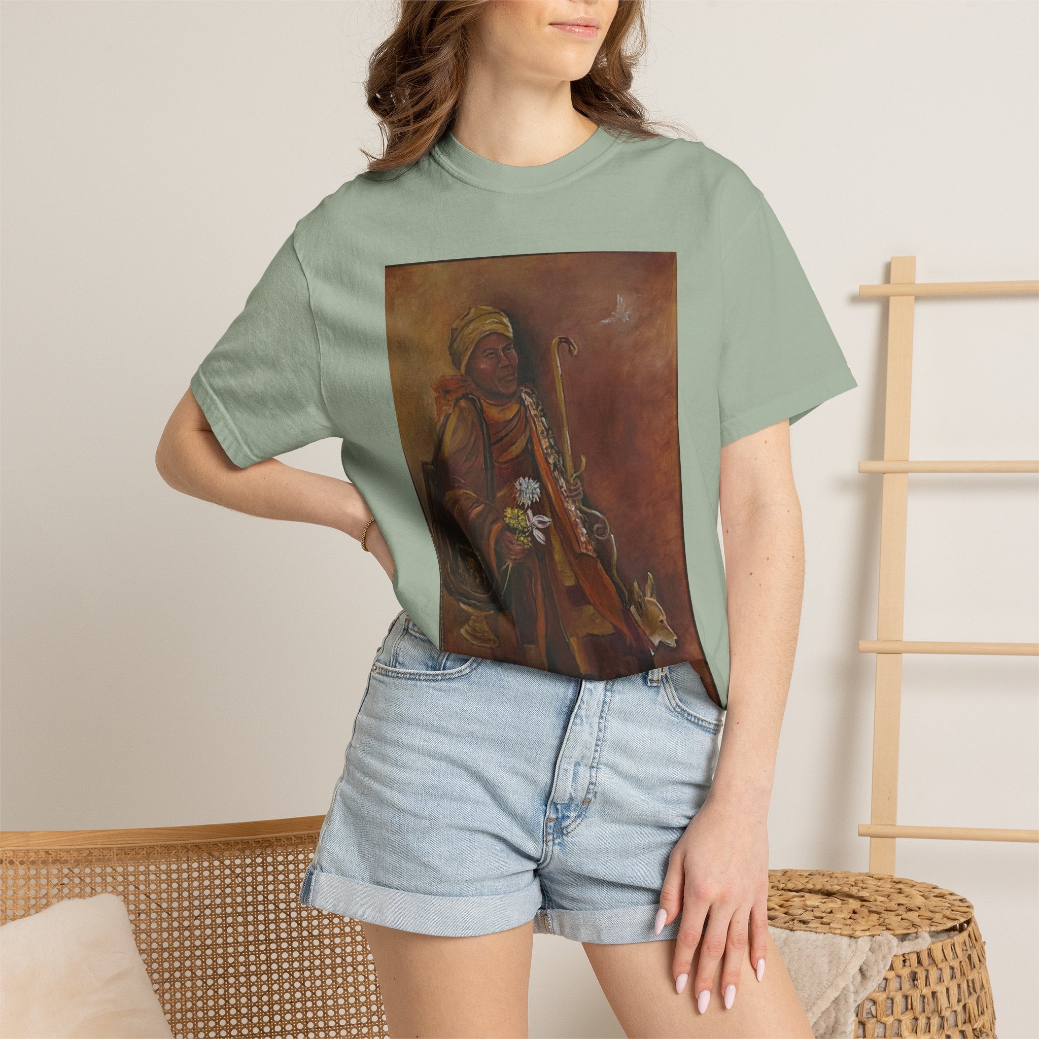 "Walk for Peace" front design,  Unisex, Garment-Dyed T-shirt