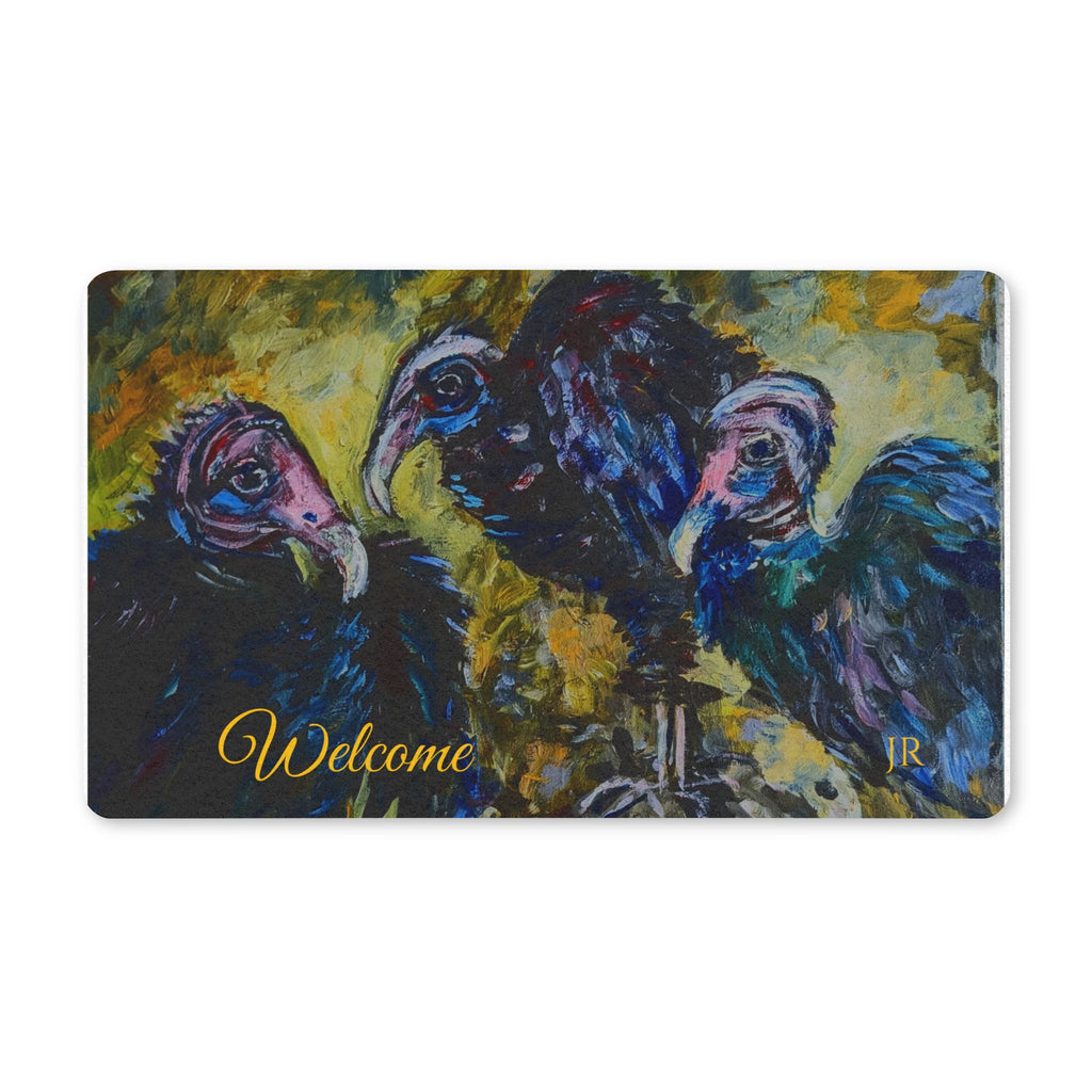 Vultures Welcome Polyester Welcome Doormat