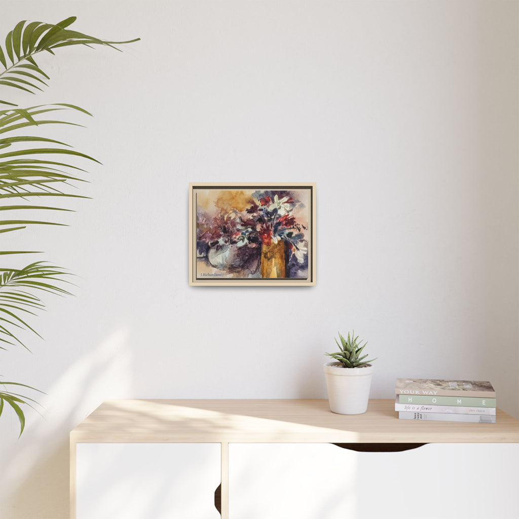 Floral still life Framed Matte Canvas Wall Art