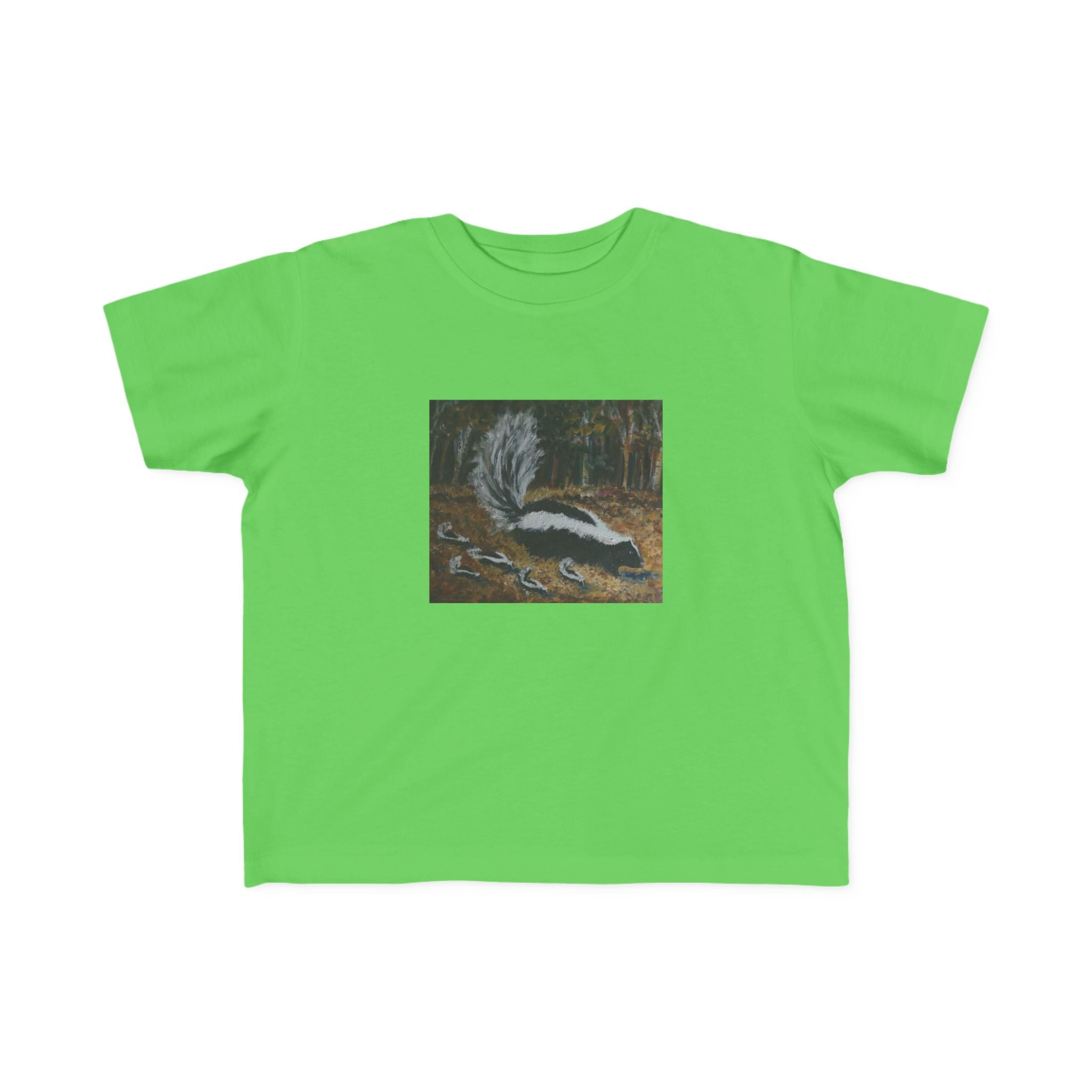 Toddler Skunk Art T‑Shirt — Cute Woodland Animal Tee for Kids