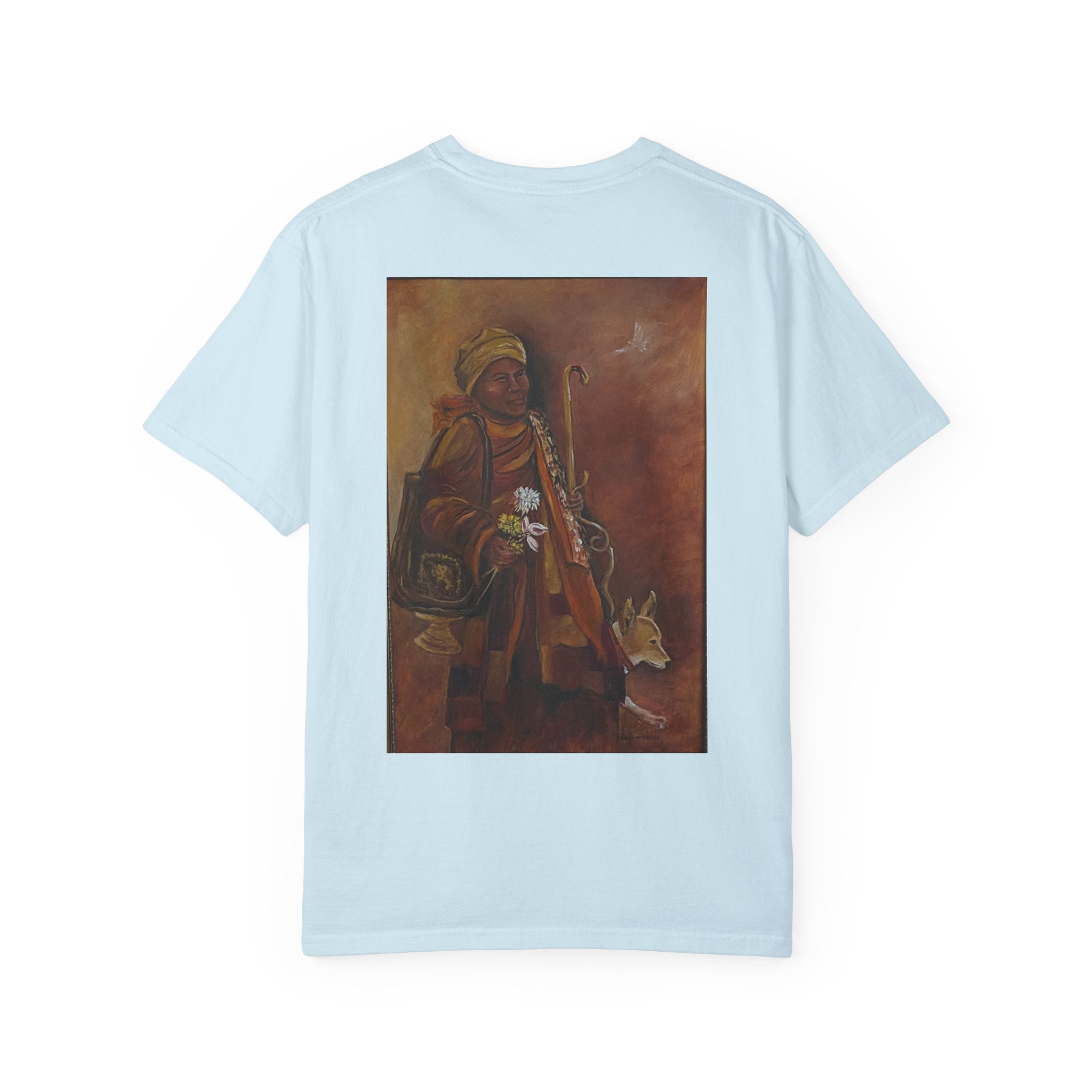 "Walk for Peace," Back design, Unisex Garment-Dyed T-shirt