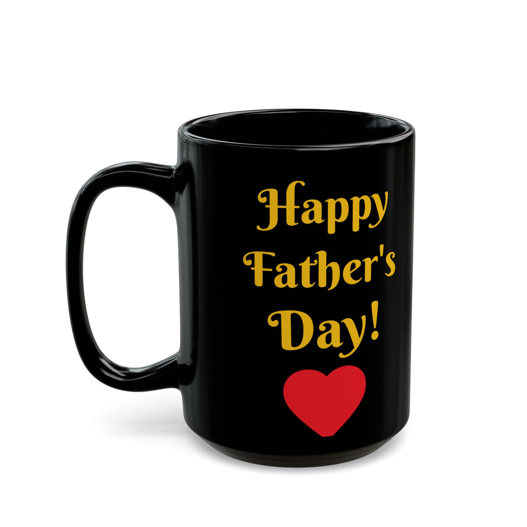 Happy Father's Day Black Mug – 'Dark Character Design (11oz & 15oz)