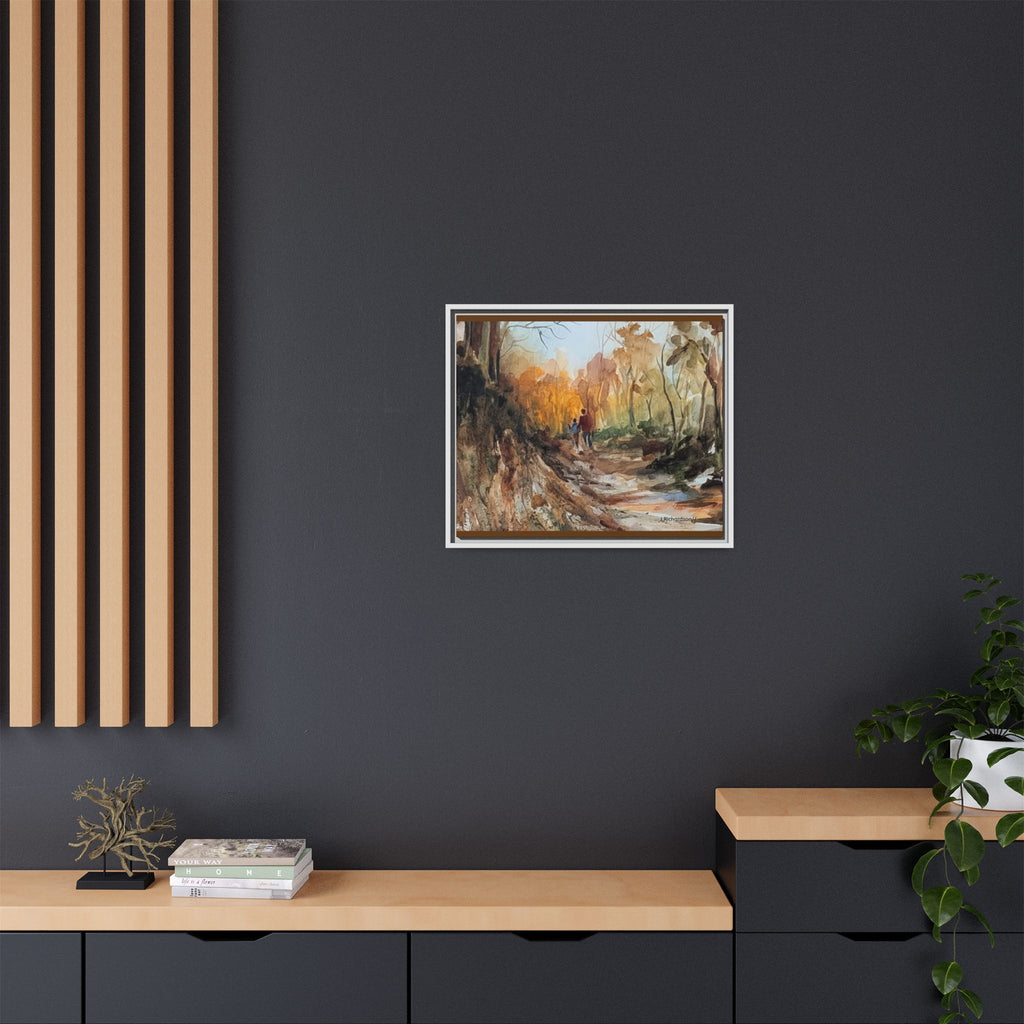 "Into the woods" by JR Framed Matte Canvas,   Multi-color frames)