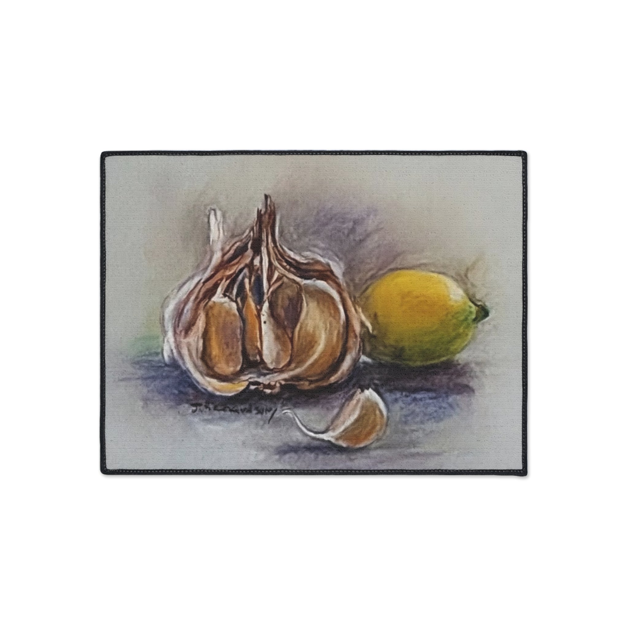 Heavy Duty Non-Slip Kitchen Mat/garlic & lemon