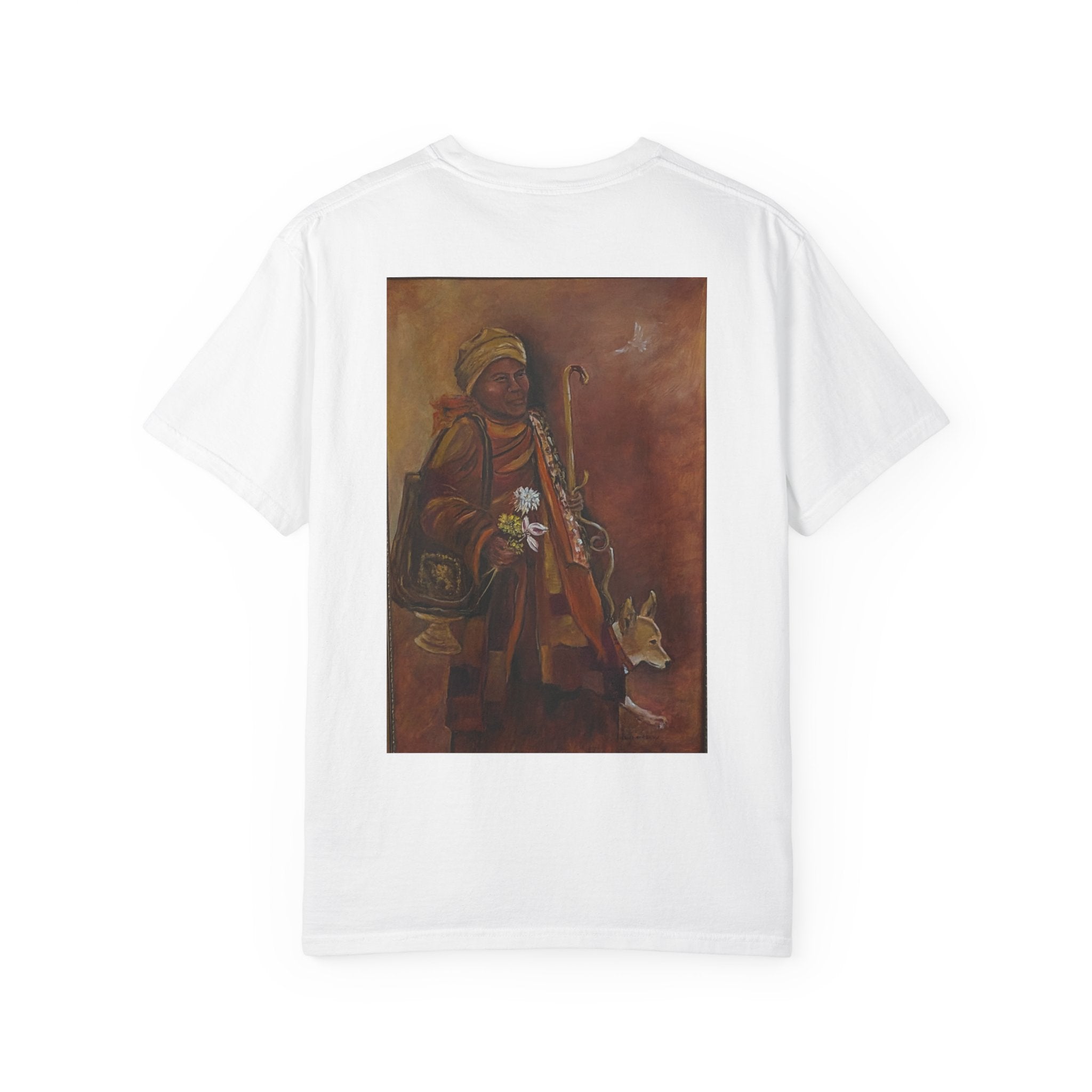 "Walk for Peace," Back design, Unisex Garment-Dyed T-shirt