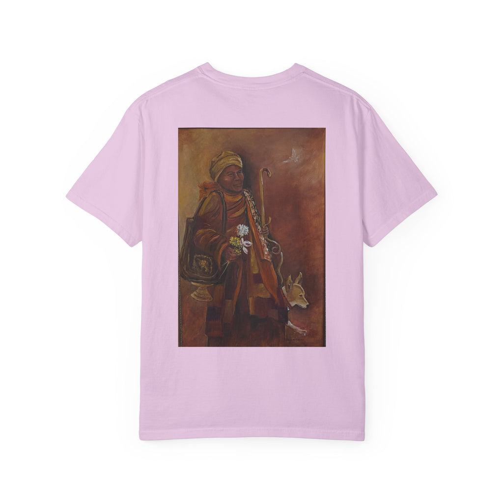 "Walk for Peace," Back design, Unisex Garment-Dyed T-shirt