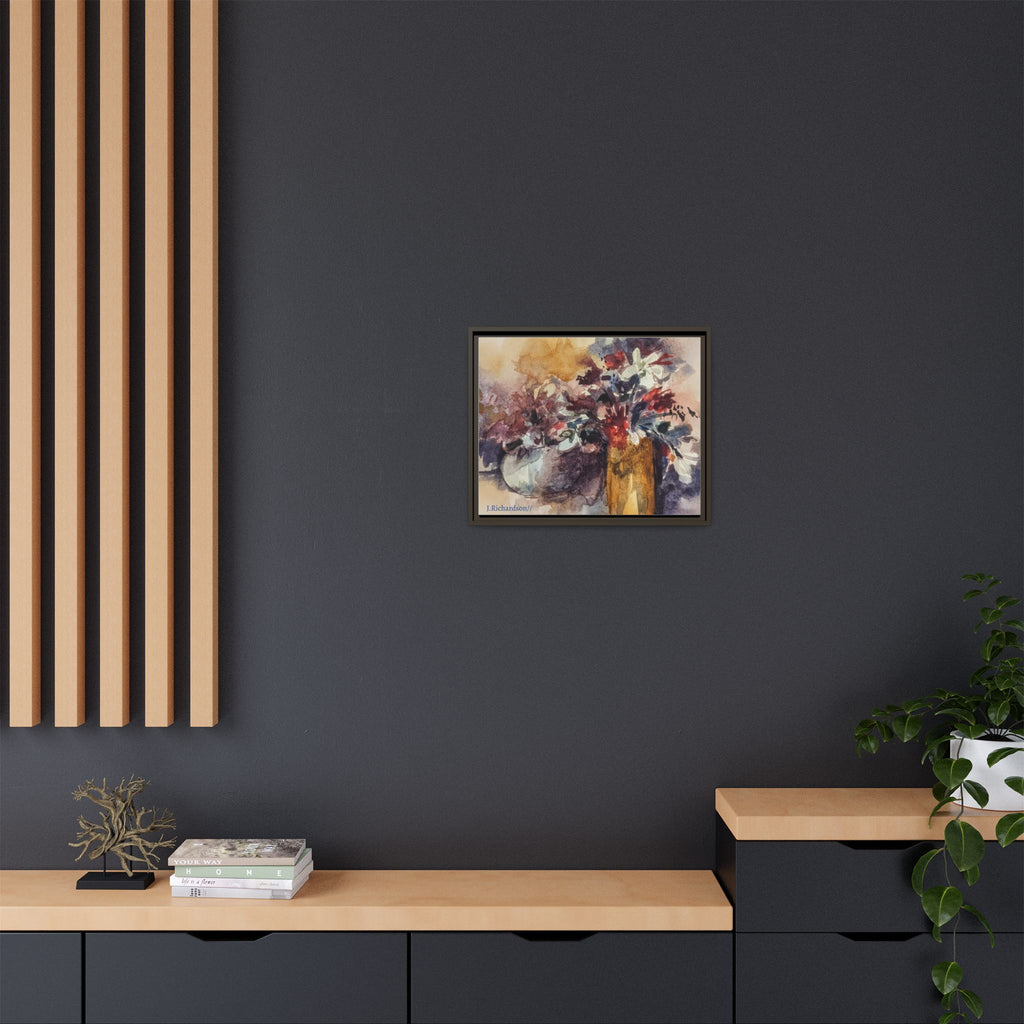 Floral still life Framed Matte Canvas Wall Art