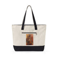 Canvas Tote Bag — Boho Tribal Warrior Art Print Zippered Tote