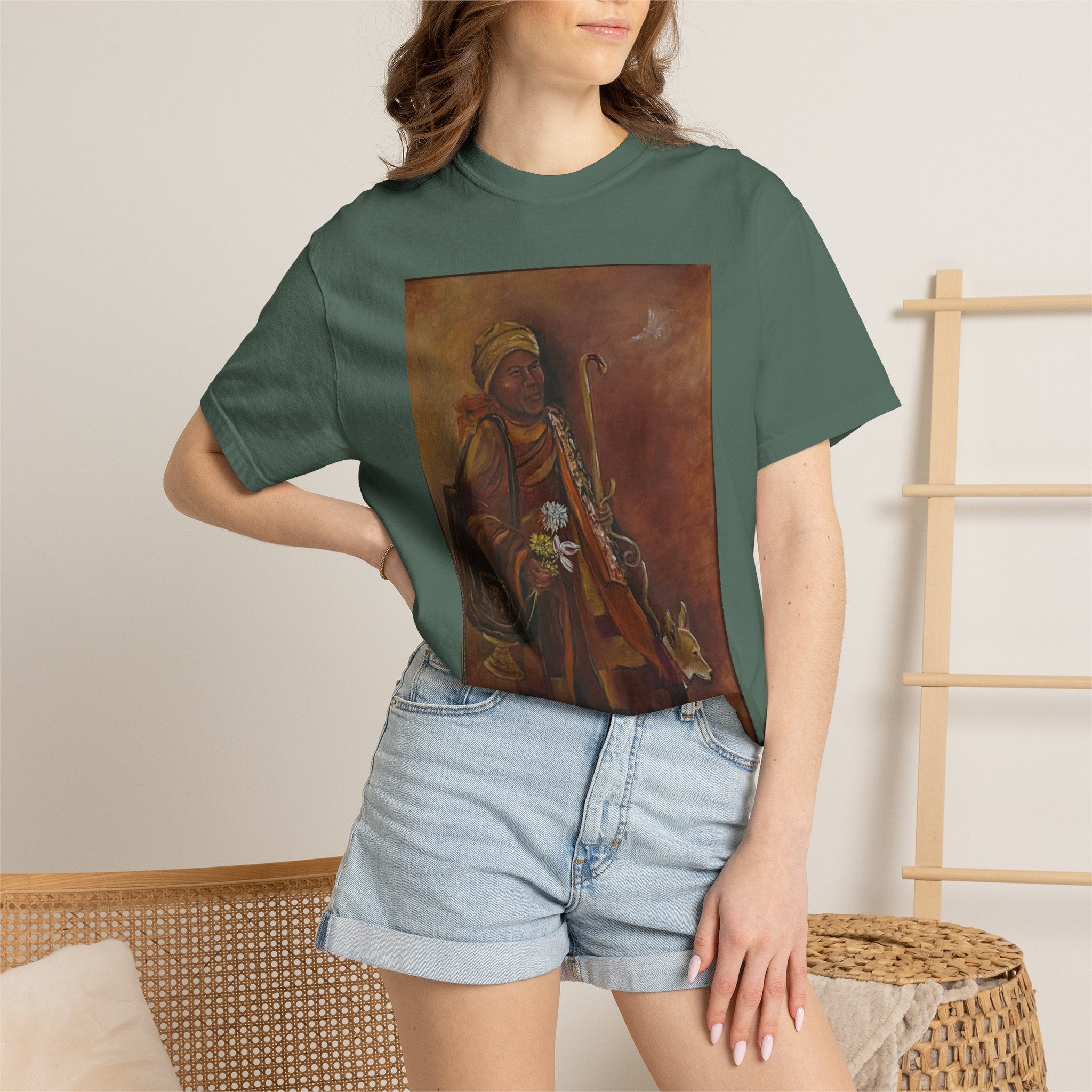 "Walk for Peace" front design,  Unisex, Garment-Dyed T-shirt