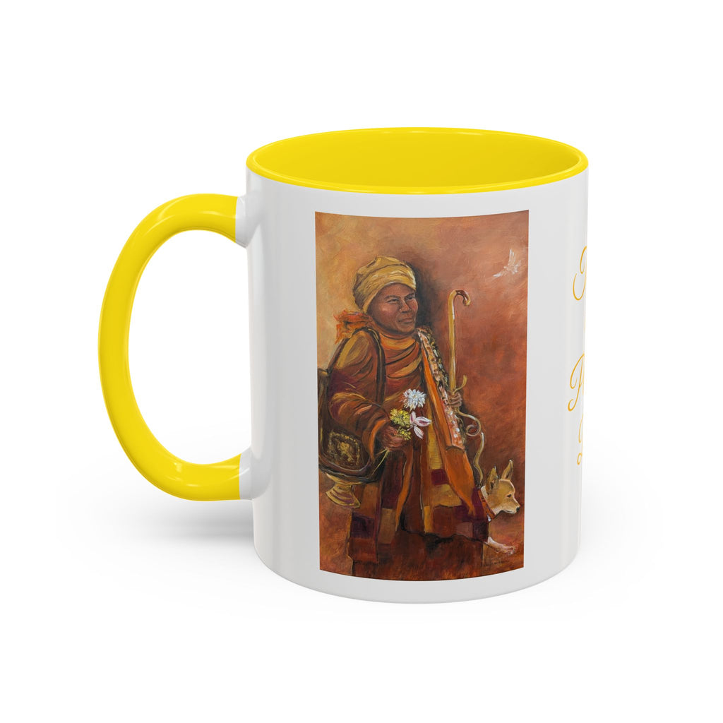Peaceful Monk Accent Coffee Mug — Inspiration Art (11/15oz)