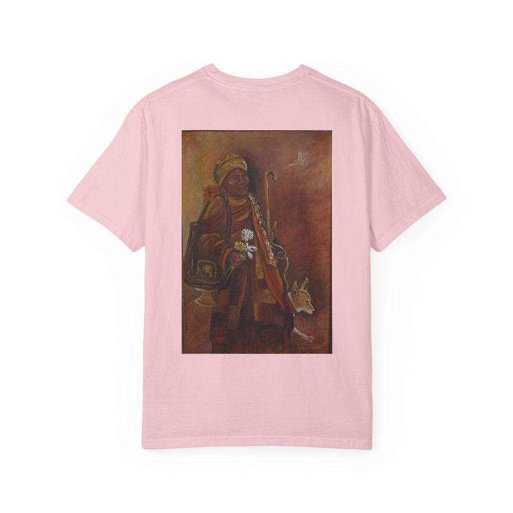 "Walk for Peace," Back design, Unisex Garment-Dyed T-shirt