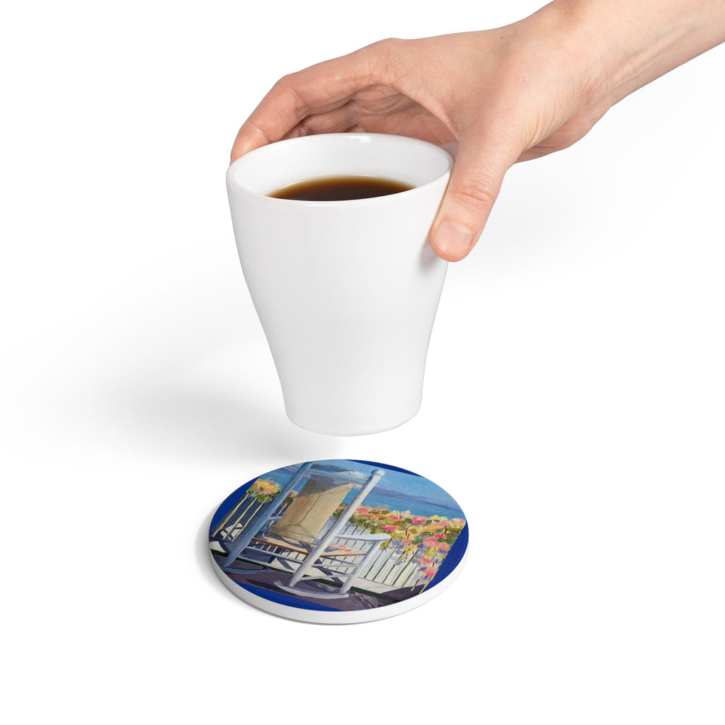 Singular Coastal Ceramic Coaster —