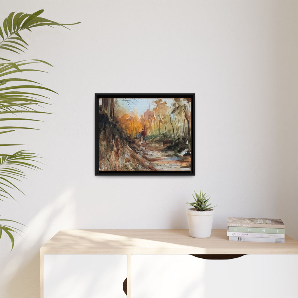 "Into the woods" by JR Framed Matte Canvas,   Multi-color frames)