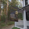 Patriotic Eagle House Banner — "America... It's Worth Fighting For" Decorative Flag
