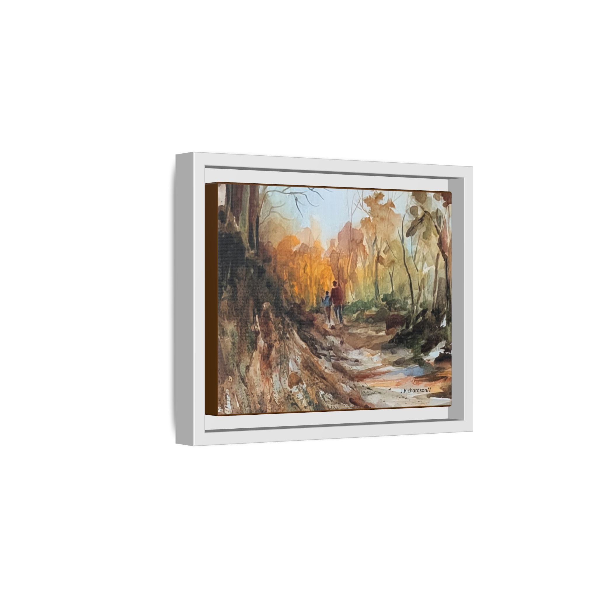 "Into the woods" by JR Framed Matte Canvas,   Multi-color frames)