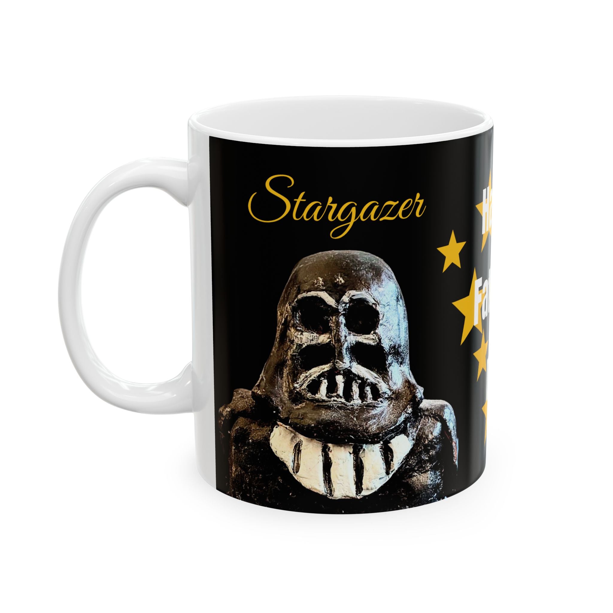 Stargazer Character Ceramic Mug — a clay sculpture by JR (11oz/15oz)