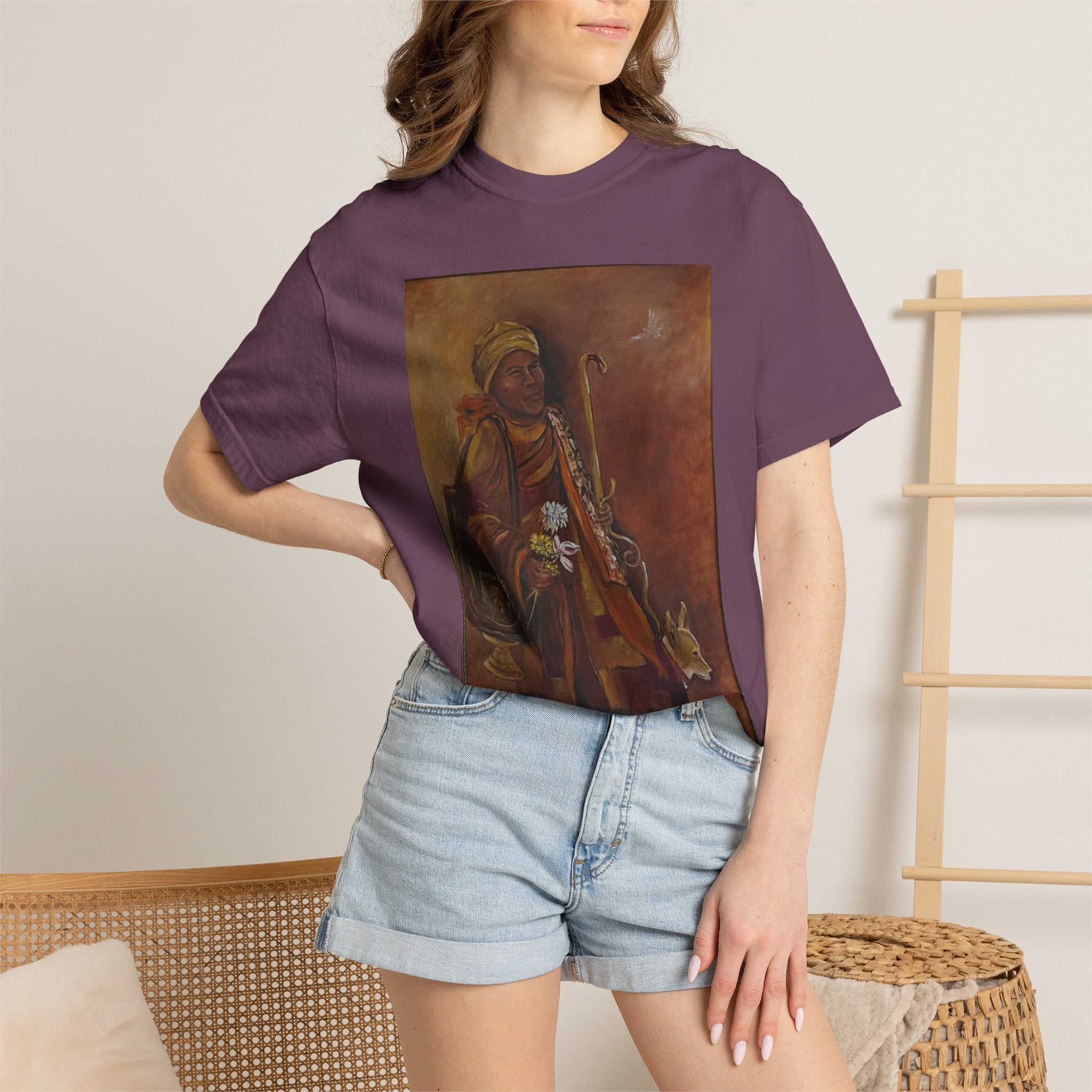 "Walk for Peace" front design,  Unisex, Garment-Dyed T-shirt