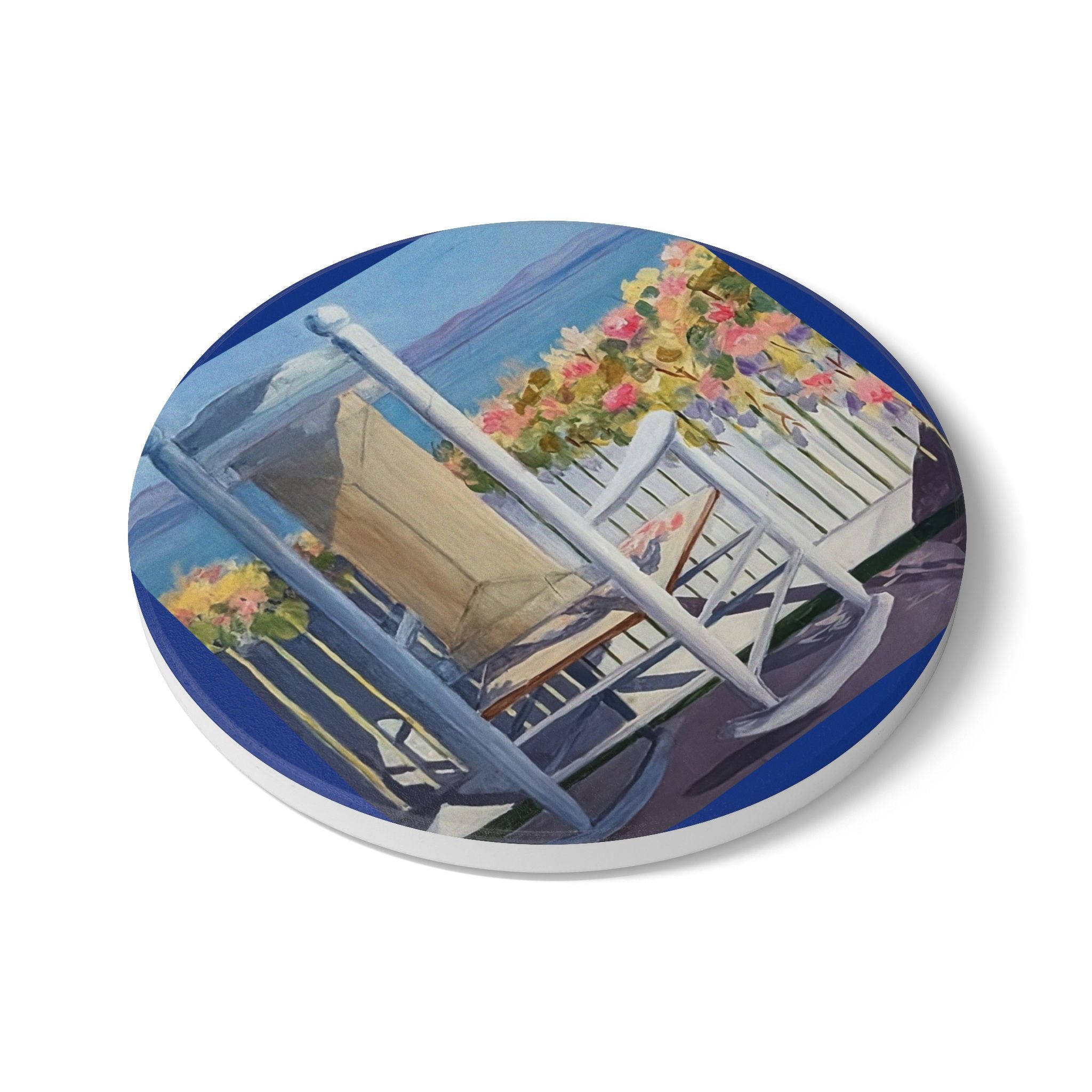 Singular Coastal Ceramic Coaster —