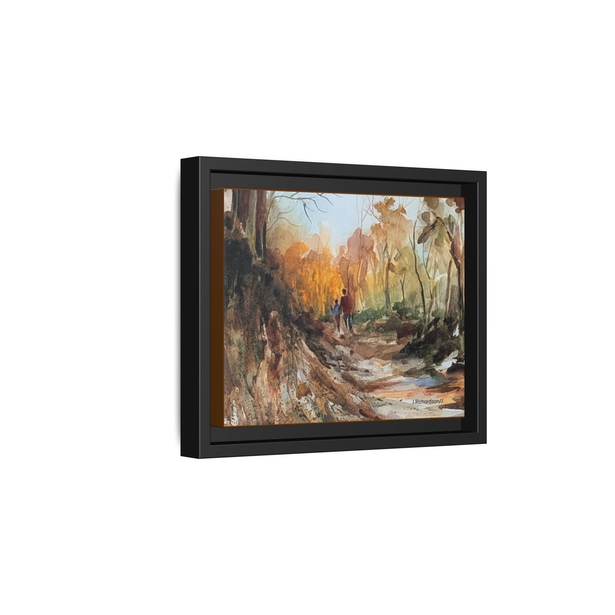 "Into the woods" by JR Framed Matte Canvas,   Multi-color frames)