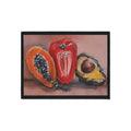 Heavy Duty Non-Slip Kitchen Floor Mat — A Trio of Papaya, Bell Pepper & Avocado Kitchen Rug