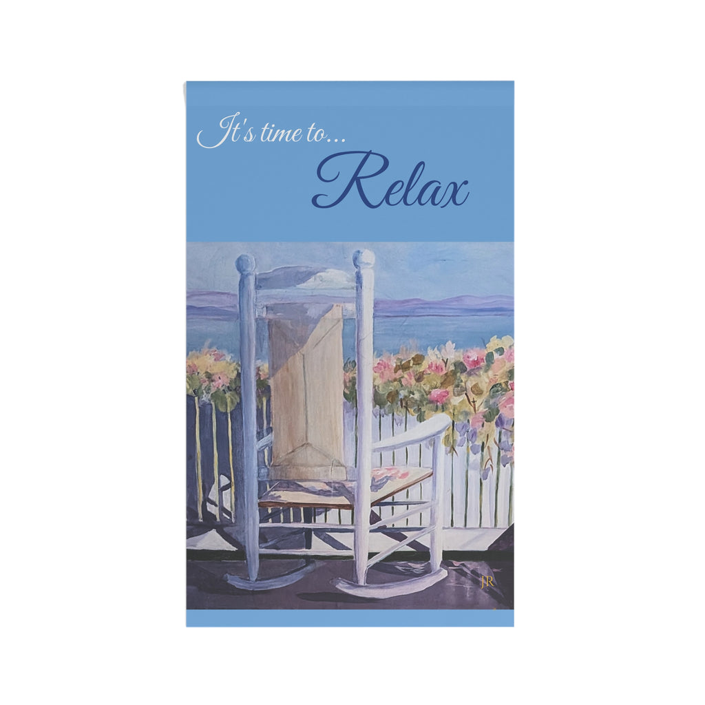 Relax...Rocking Chair  House Banner - Outdoor/Indoor Decorative house Flag/banner