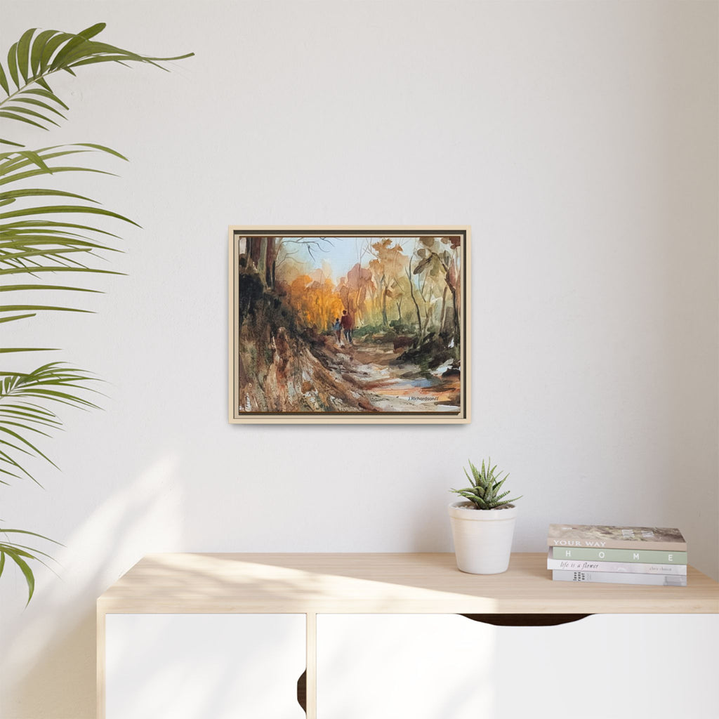 "Into the woods" by JR Framed Matte Canvas,   Multi-color frames)
