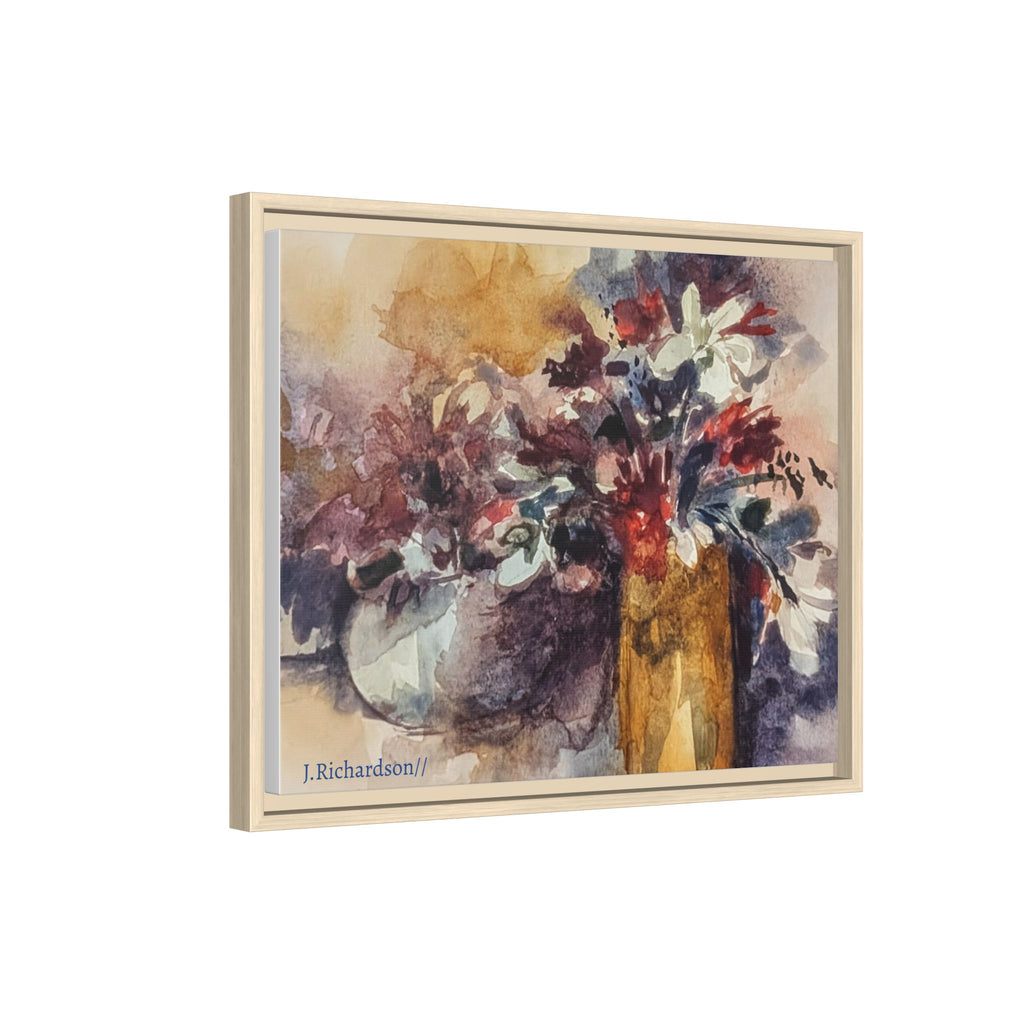 Floral still life Framed Matte Canvas Wall Art