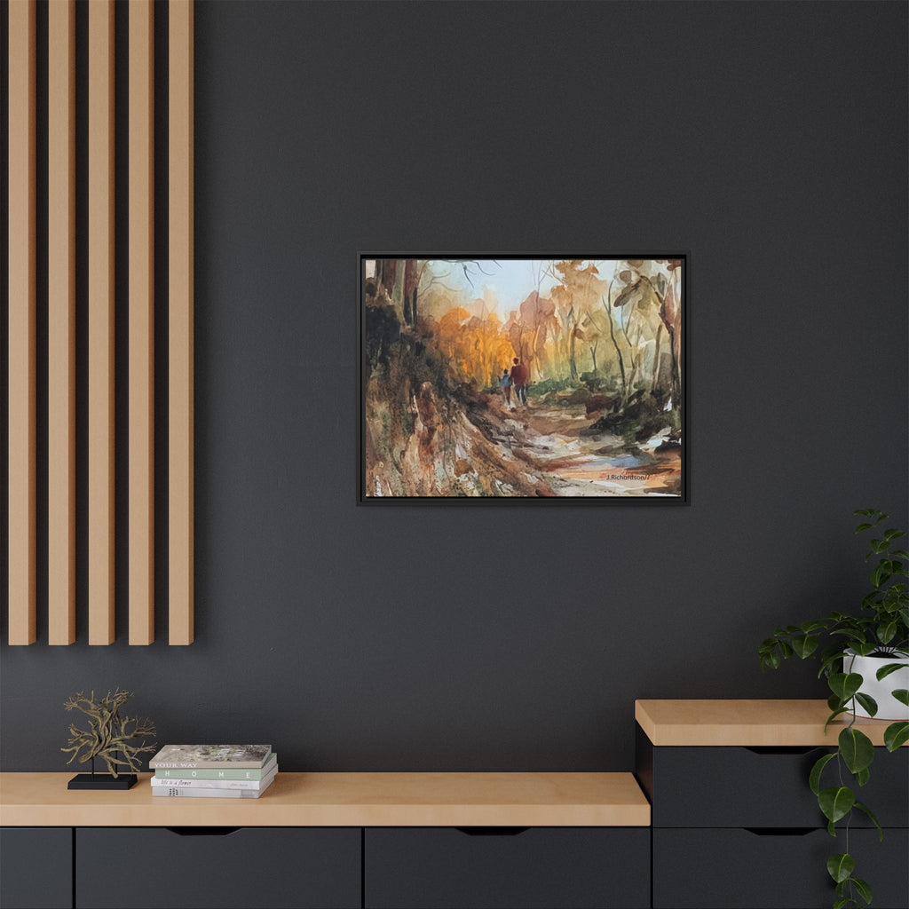 "Into the woods" by JR Framed Matte Canvas,   Multi-color frames)