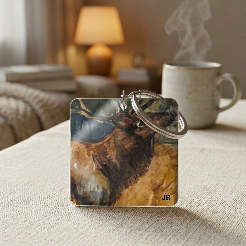 Elk Keychain – Art Keyring