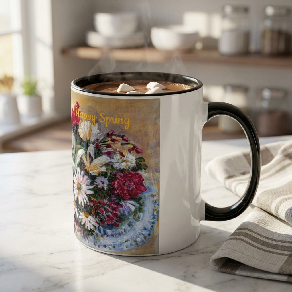MOM Floral Bouquet Accent Coffee Mug — Chose  Interior 11/15oz